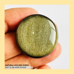 Natürliche Golden Sheen Obsidian Cabochon Lose Edelstein Für Schmuckherstellung Stein für draht kette