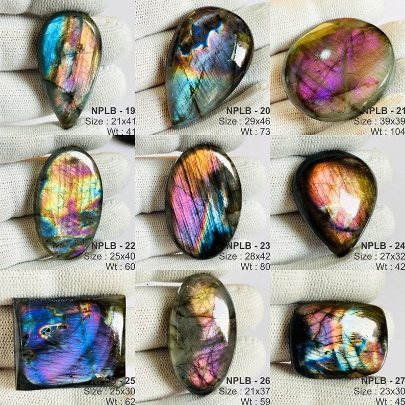 LABRADORITE CABOCHON naturale Multifire lotto di pietre preziose labradorite all'ingrosso Qualità AAA Mix Size Pietra labradorite, lotto labradorite viola immagine 7