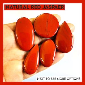 Natural Red Jasper Cabochon: Handcrafted Jewelry Making Gem