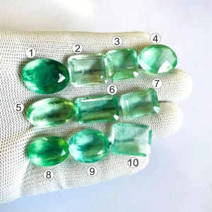 Faceted Green Fluorite Gemstone: Handmade Jewelry Making