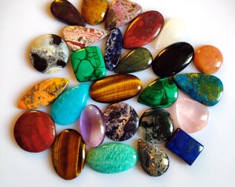 Lote al por mayor de piedras preciosas sueltas de cabujón con forma de mezcla de piedras preciosas naturales de alta calidad para hacer joyas