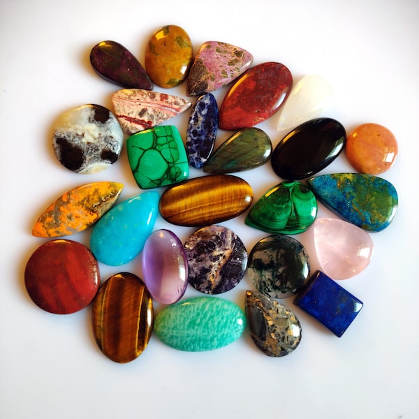 Top Quality Natural gemstone Mix Shape Cabochon gemstone loose stone wholesale lot for making jewelry