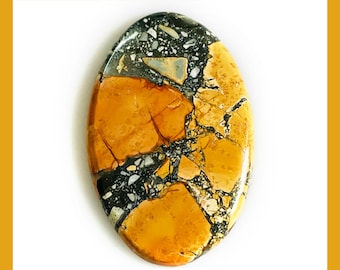 Maligano Jaspis Cabochon : Oval Flat Back Edelstein