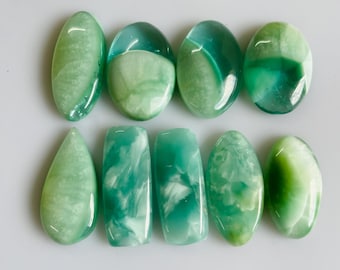 Green Hemimorphite Gemstone Cabochon: DIY Jewelry Making