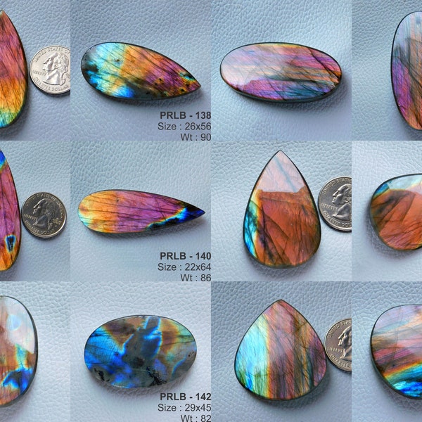 Cabochon labradorite fuoco naturale multi raro, labradorite multi viola, pietra preziosa sciolta, cristallo labradorite, pietra preziosa sciolta labradorite