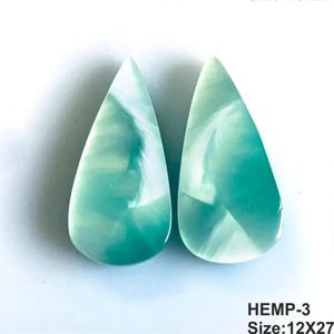 Hemimorfitpar i ädelstens-cabochon för att tillverka smycken och örhängen