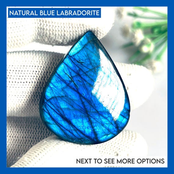 AAA Blue Labradorite Gemstone Cabochon for making jewlery and Labradorite Necklace