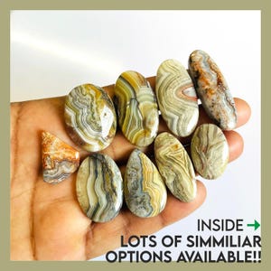 Cabochon di agata naturale Crazy Lace: pietra preziosa con retro piatto per gioielli