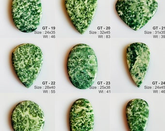 Natural Green Spot Jasper Cabochon wholesale price loose Gemstone for making jewelry