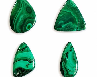 Natürliche Malachit-Cabochons, Edelsteine für die Herstellung von Malachitschmuck, Halsketten, Bastelarbeiten und Zubehör