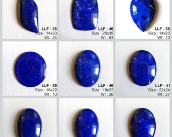 Cabochon de pierres précieuses de lapis-lazuli de qualité supérieure, lot de gros cabochon au poids avec une forme et une taille uniques pour la fabrication de bijoux