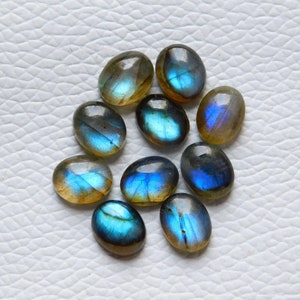 Labradorit Oval Form Cabs Natürliche Blaues Feuer Labradorit Cabochon Oval Edelstein Lot Für Schmuck kalibriert Stein Alle Größen erhältlich Bild 2