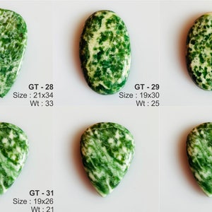 Natural Green Spot Jasper Cabochon wholesale price loose Gemstone for making jewelry image 4