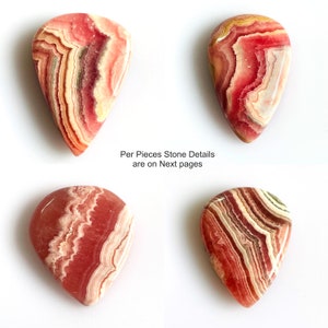 Natuurlijke rhodochrosiet edelsteen voor ambacht en sieraden, losse edelsteen cabochon, prachtig rhodochrosietkristal voor draadketting