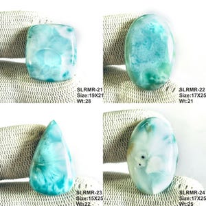 Natural Larimar Cabochon: Loose Gemstone for Jewelry Making image 9