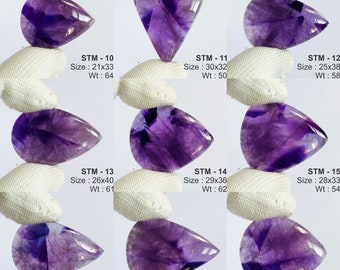 Natural Trapiche Amethyst Cabochon Gemstone, Star Amethyst Wholesale Lot For Jewelry Making Supply, Mix Shape Cabochon Healing Crystal Cabs