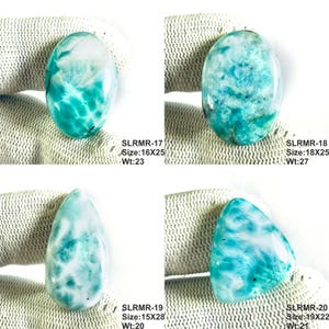 Natural Larimar Cabochon: Loose Gemstone for Jewelry Making image 8