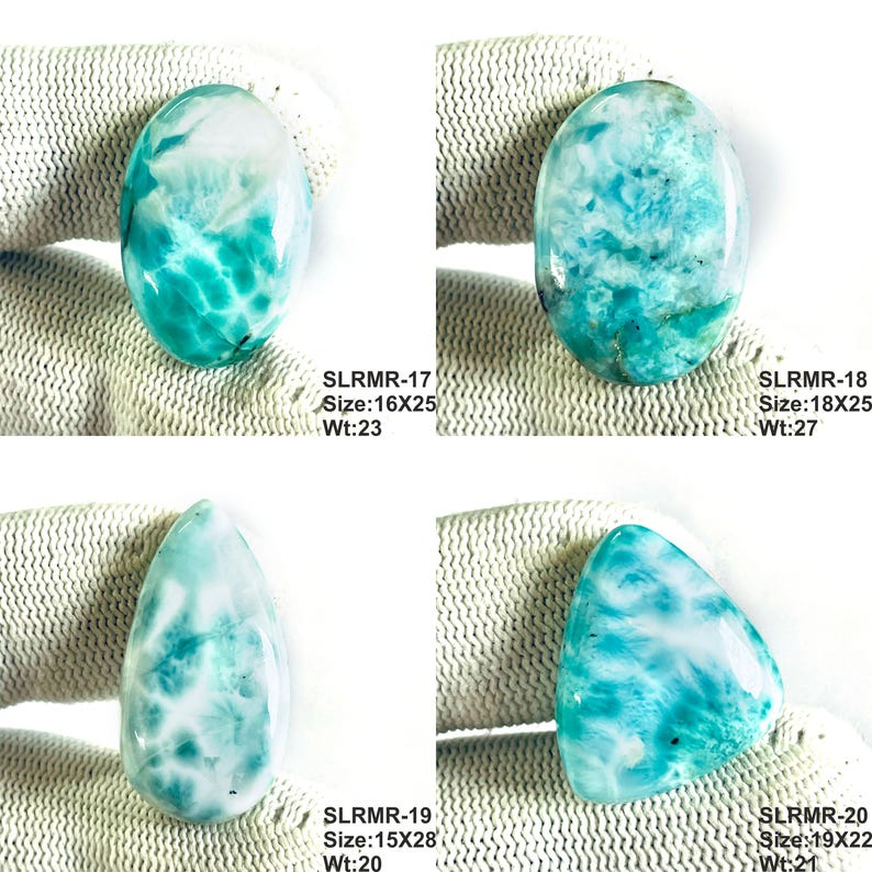 Natural Larimar Cabochon: Loose Gemstone for Jewelry Making image 8