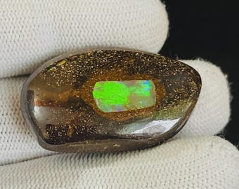 Natural Ethiopian Opal Cabochon, Boulder Opal Gemstone, Loose Stone for Pendant Ring