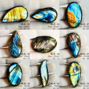 Natural LABRADORITE CABOCHON Multifire wholesale Labradorite Gemstone lot AAA quality Mix Size Labradorite Stone, Blue Labradorite lot image 7