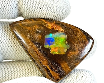 Ethiopian Opal Cabochon, Natural Fire Opal Gemstone, Loose Stone for Pendant Ring Jewelry Making