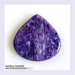 Naturlig lila Charoite Cabochon: Designerhänge ädelsten