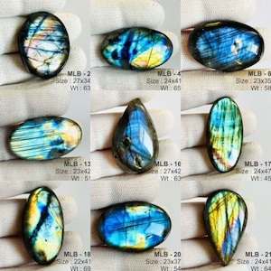 Natural LABRADORITE CABOCHON Multifire wholesale Labradorite Gemstone lot AAA quality Mix Size Labradorite Stone, Blue Labradorite lot image 9