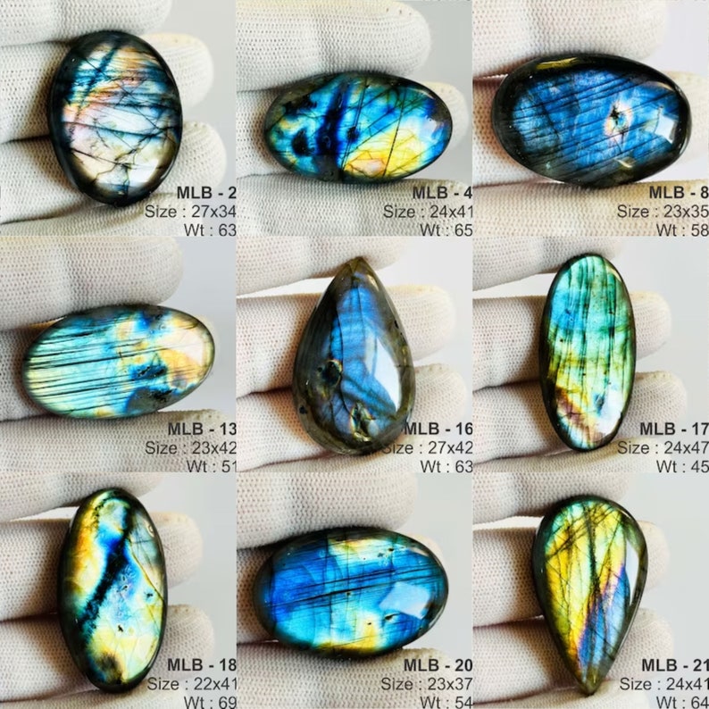 Natural LABRADORITE CABOCHON Multifire wholesale Labradorite Gemstone lot AAA quality Mix Size Labradorite Stone, Blue Labradorite lot image 9