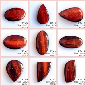 Natural Red Tiger Eye gemstone cabochon  for making beautiful jewelry  Red Tiger Eye cabochon top quality natural gemstone shop