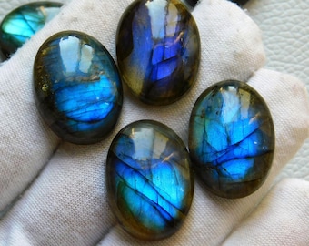 Labradorit Oval Form Cabs Natürliche Blau Feuer Labradorit Cabochon Oval Edelstein Lot für die Herstellung von Schmuck kalibriert Stein Alle Größen erhältlich