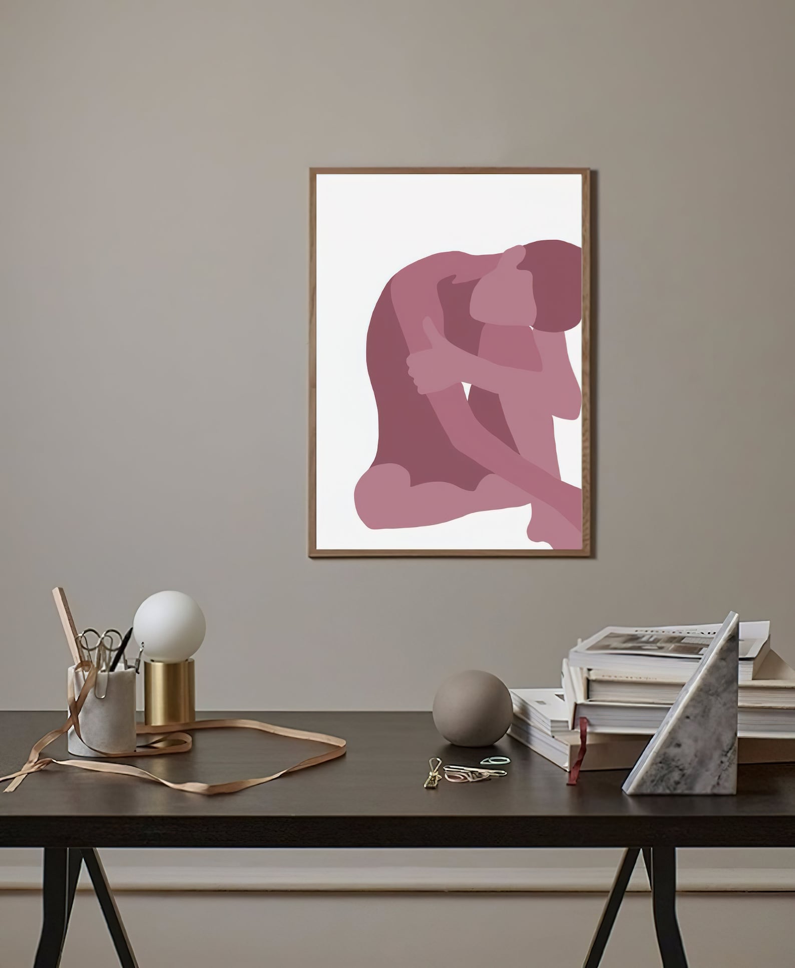 Abstract Female Figure Art Print Minimalist Woman Etsy