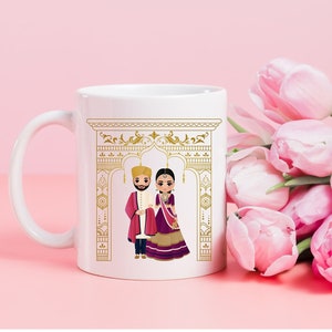 Indian Wedding Gift|Indian Wedding Mug |Engagement gift |Indian Engagement |Desi Wedding | Hindu Wedding |Bridal Gift Mug | Personalized Mug