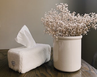 Urban French Tissue Box Cover. Cube and Rectangle tissue box cover. Shearling tissue box cover. Waffle tissue box cover.