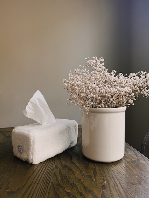 Urban French Tissue Box Cover. Cube and Rectangle tissue box cover. Shearling tissue box cover. Waffle tissue box cover.