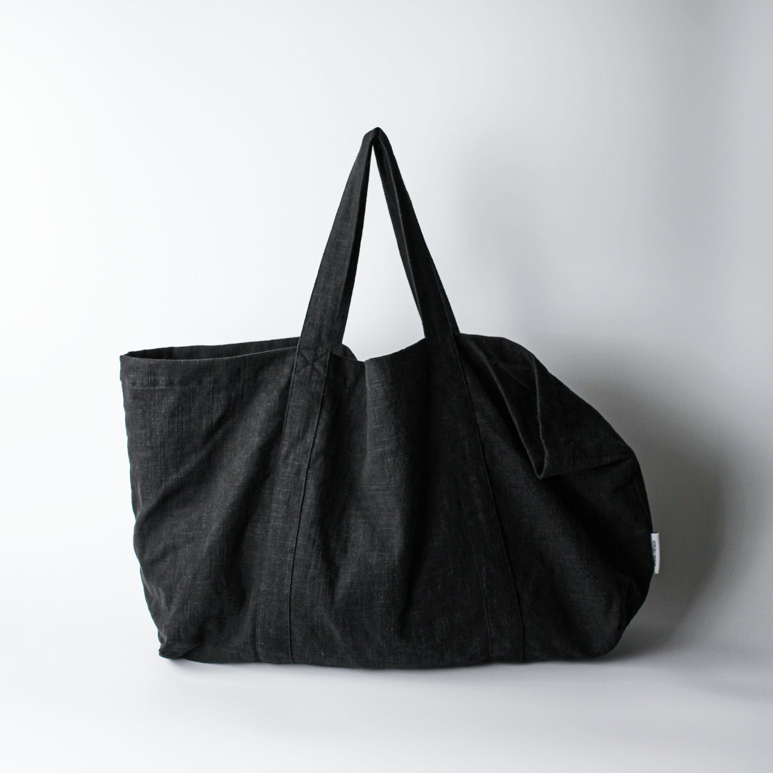 Urban French linen tote bag. Natural linen bag. Natural Etsy