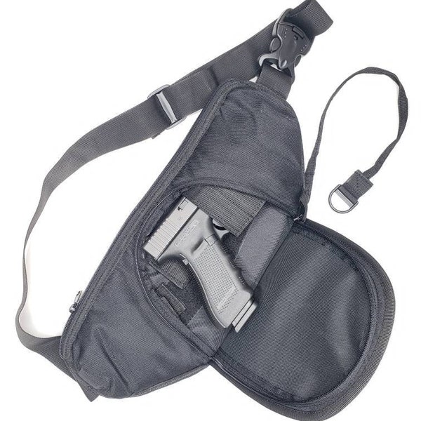 Quick draw CCW (concealed carry weapon), ccw sling bag, conceal carry purse, conceal carry fanny pack, conceal carry. (right handed)