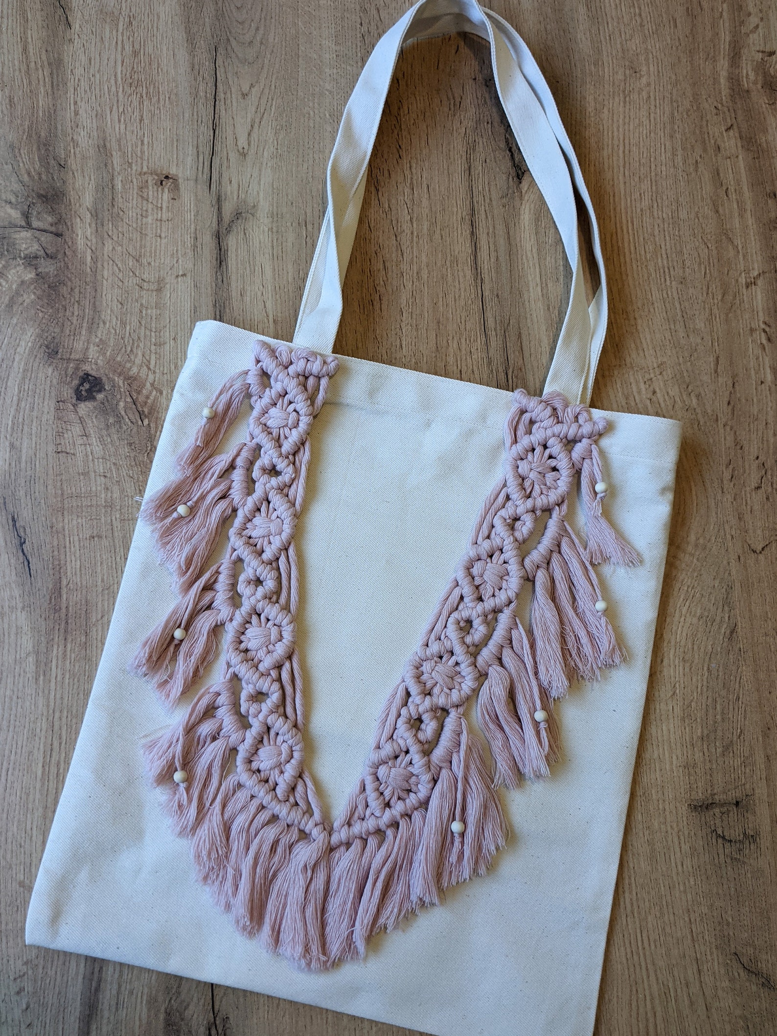 Fringe boho tote bag macrame tote bag with beads oversized | Etsy