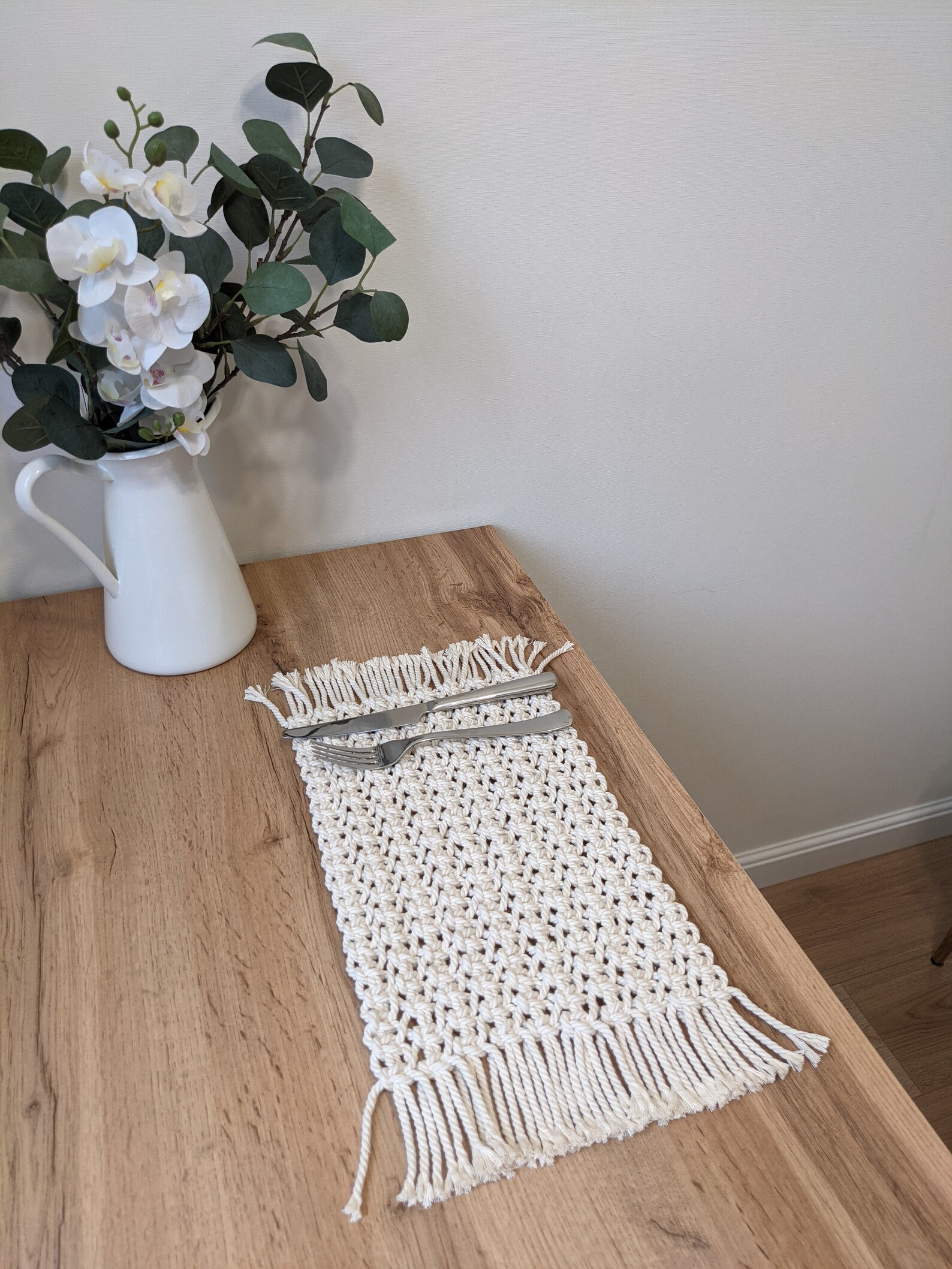 Macrame placemats set for dining table rectangle nightstand Etsy