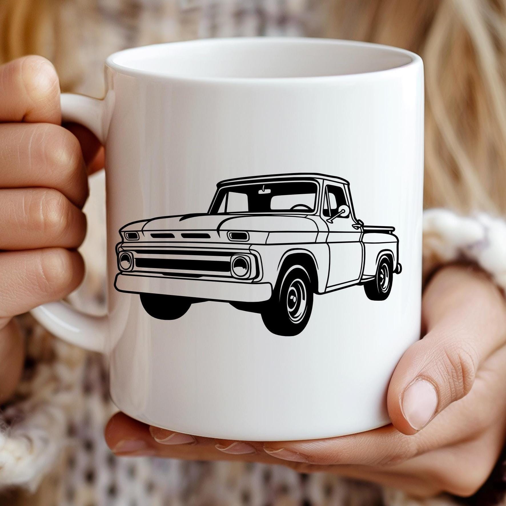 1964-66 Chevy C10 Stepside SVG: Classic Pickup Truck Vector (digital ...