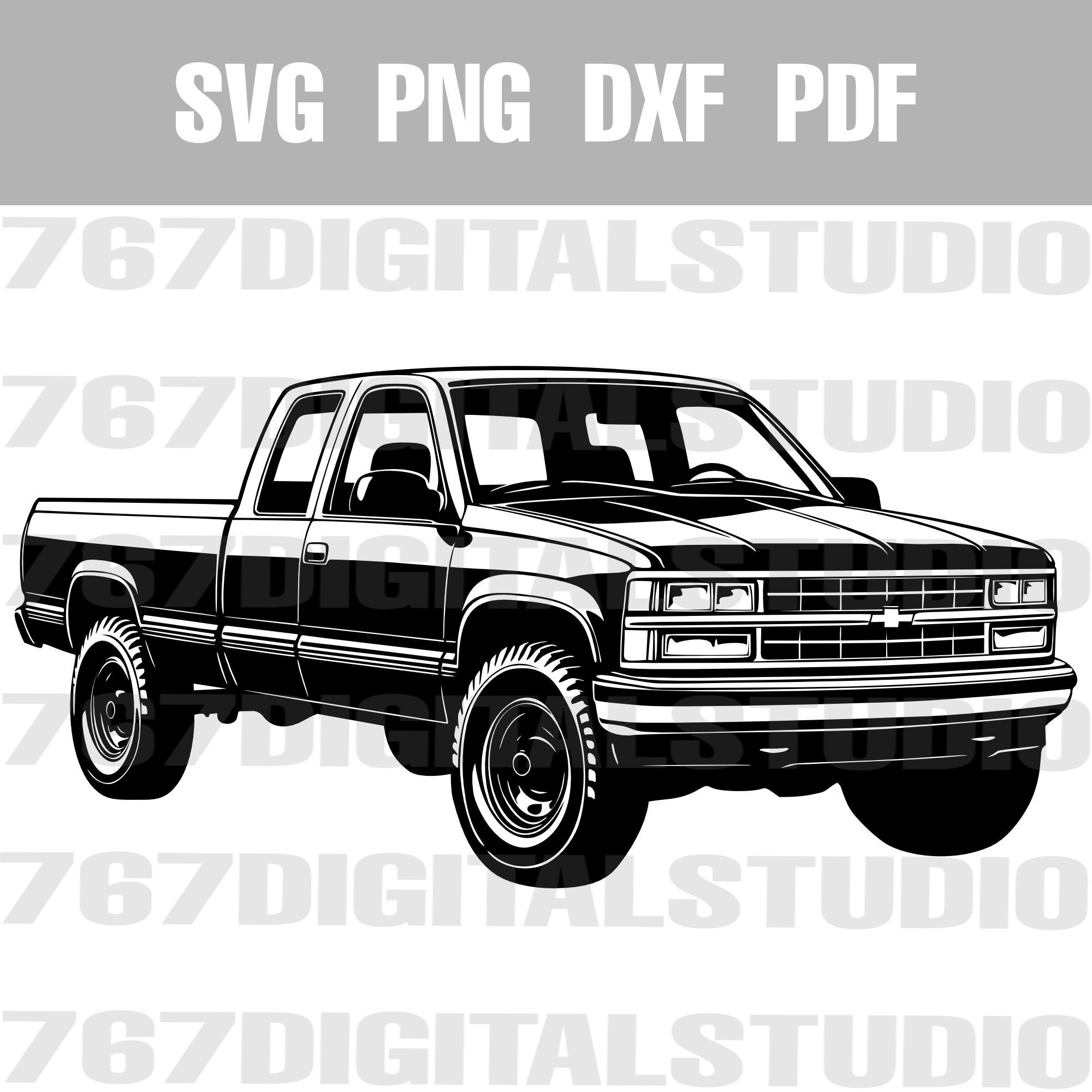 OBS Chevy Pickup SVG: 1988-1998 Silverado CK 1500 Vector (digital