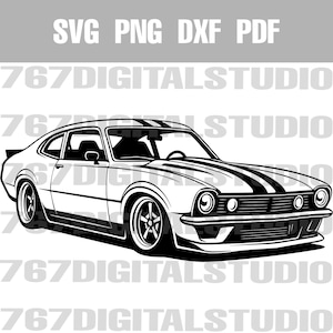 1972 Ford Maverick SVG png dxf pdf Automotive Vector Files Clip Art Printable Laser Cutting Engraving Personal and Commercial Use OK