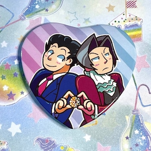 Lawyer Love Heart Buttons