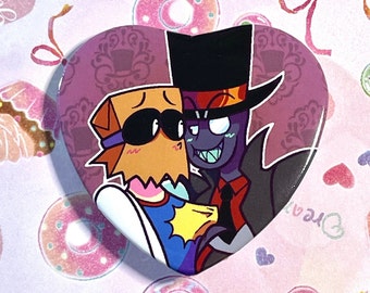 Vile Villain Partners Heart Buttons