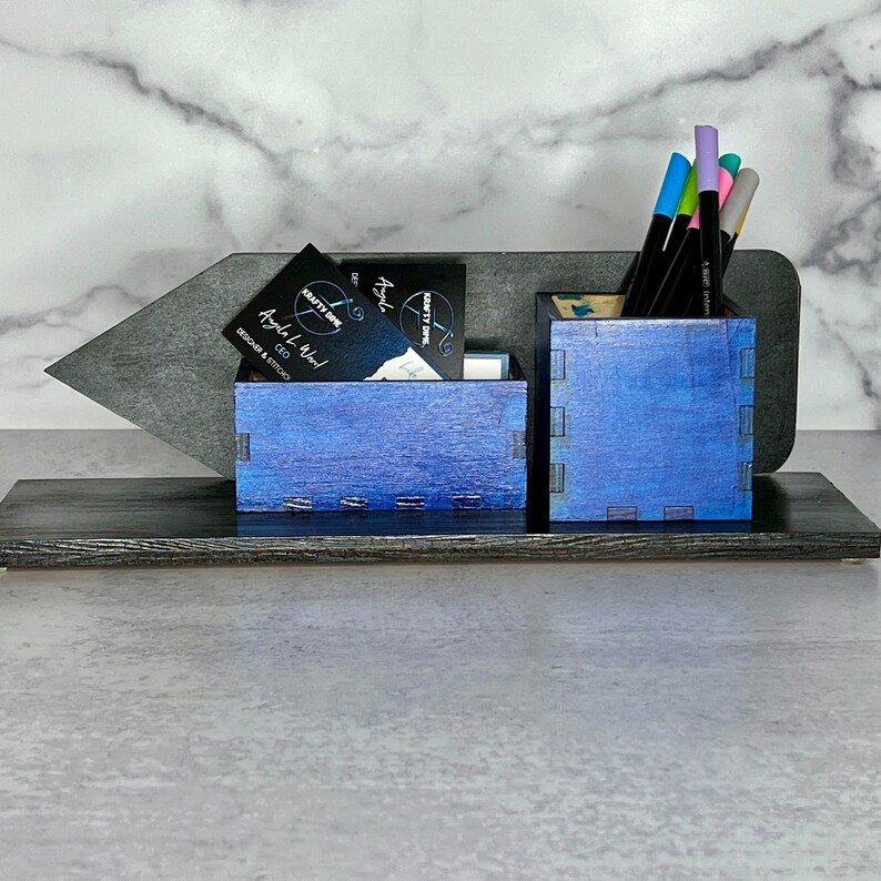 Teacher Desk Name Plate With Pencil/card Holder/personalized Teacher
