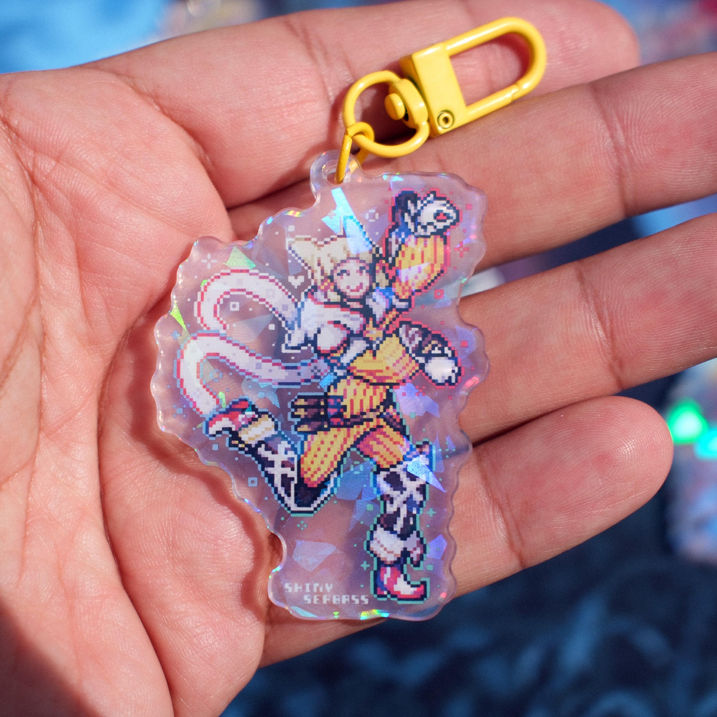 Xenoblade Chonicles Acrylic Charm Pixel Art | Mythra Pyra Aegis