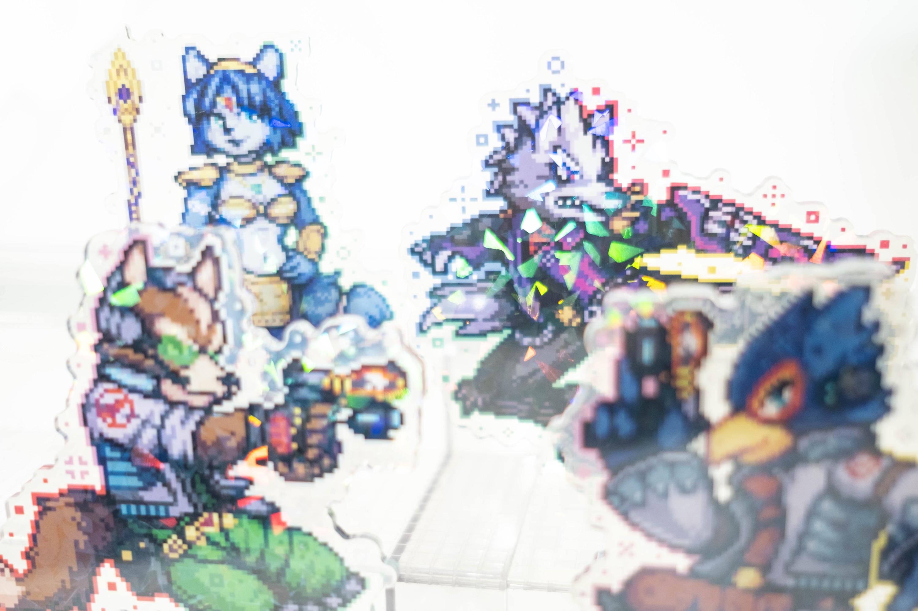 Star Fox Pixel Art Acrylic Standees | Double Sided Cracked