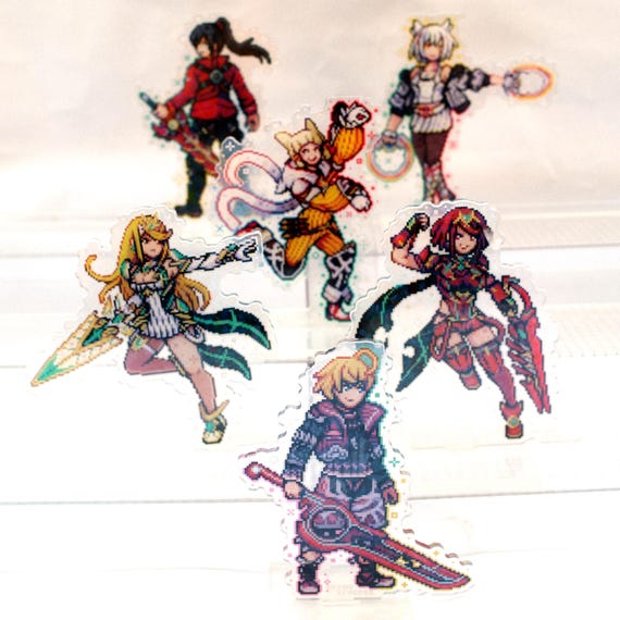 アクリル Xenoblade Chronicles Pixel Art Acrylic Standees | Shulk Pyra