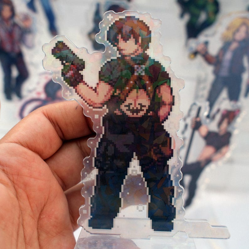 Resident Evil Acrylic Standee Pixel Art| Leon Kennedy Ashley Graham Ada Wong Jill Valentine Wesker Chris Redfield Claire Nemesis Sheva Hunk Leon Tramp Stamp