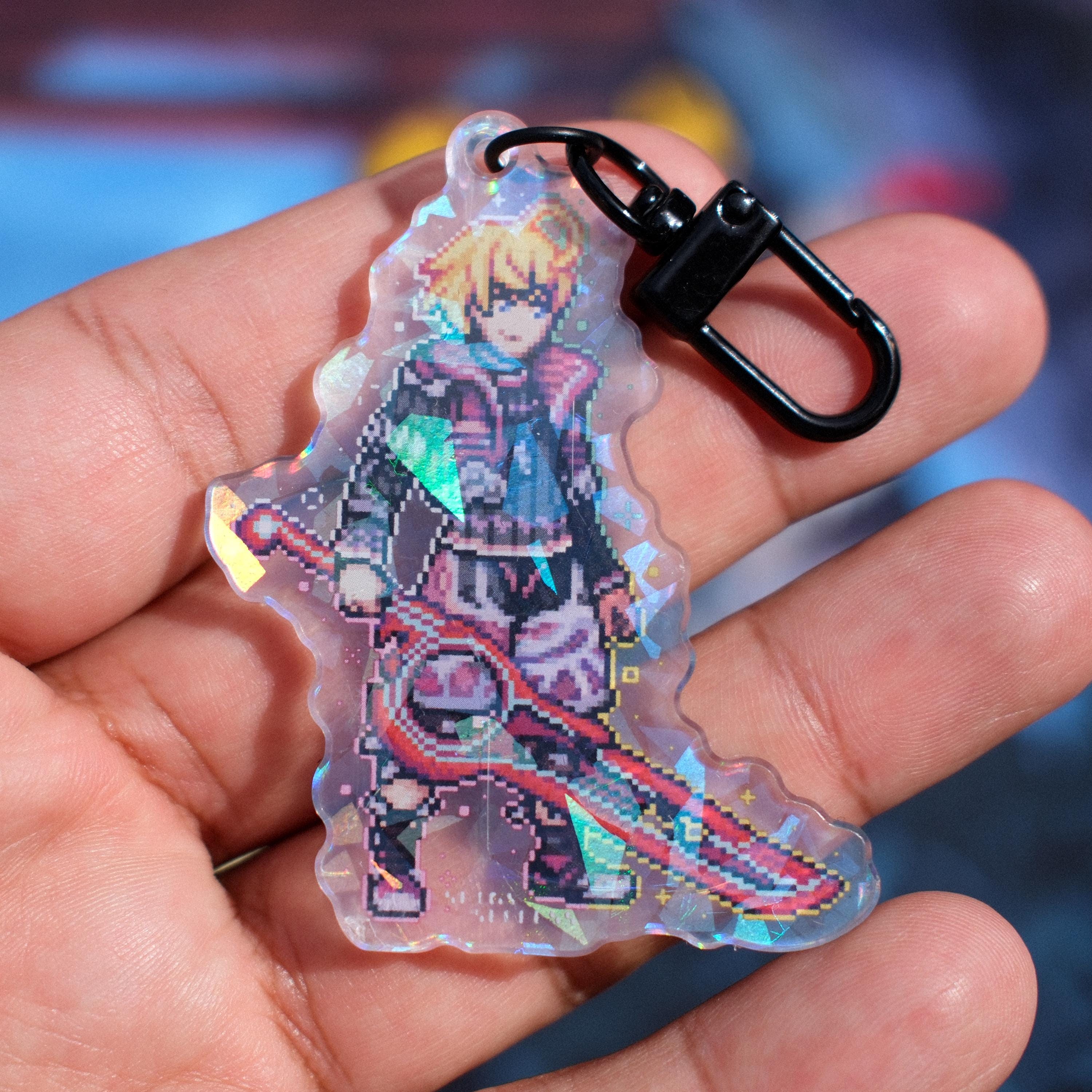 Xenoblade Chonicles Acrylic Charm Pixel Art | Mythra Pyra Aegis
