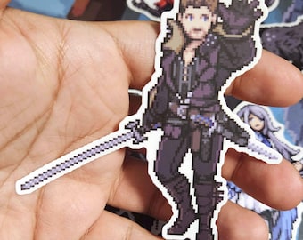 Final Fantasy 16 Pixel Art Stickers | Clive Rosfield Jill Warrick